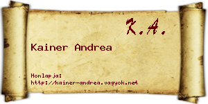 Kainer Andrea névjegykártya